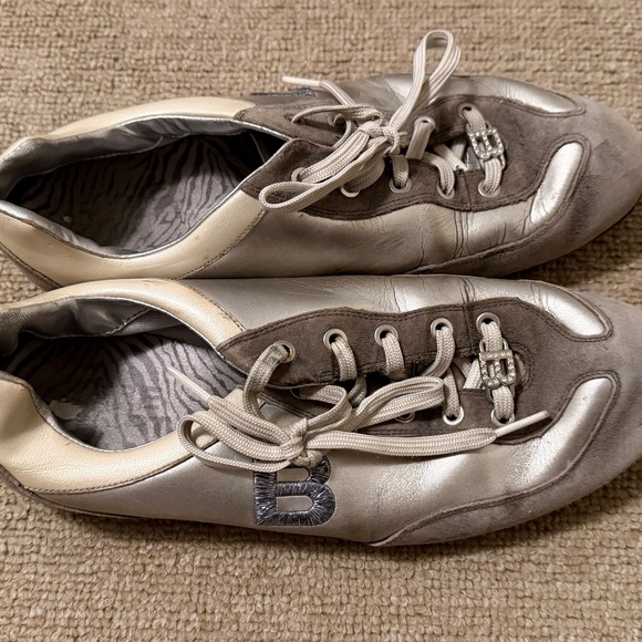 Size 8.5 - Bebe Sport Women’s Sneakers- Metallic Silver - Picture 2 of 3